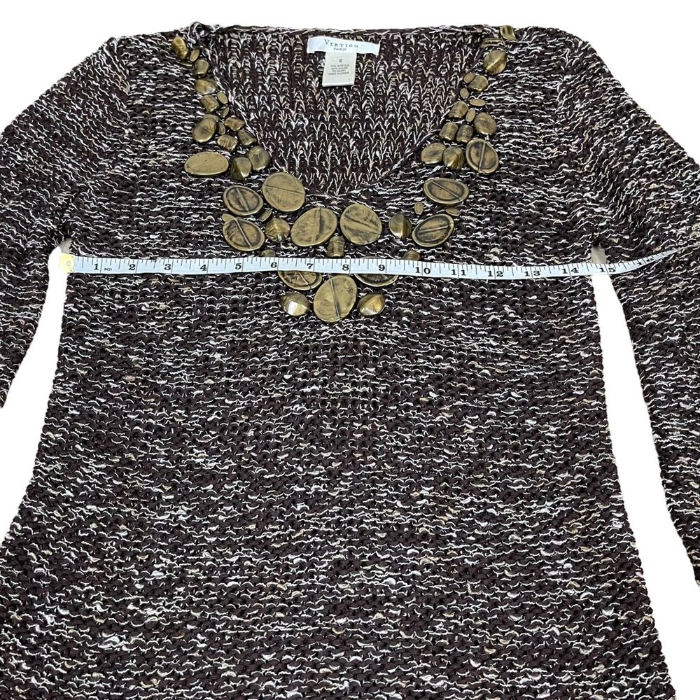 Vertigo Paris Vintage Sweater Tunic‎ Size Small - Picture 8 of 11